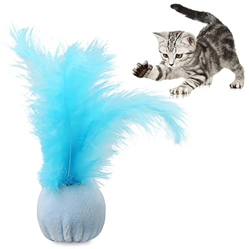 QWEQWE Divertido Gato Juguete de caña de Pescar Gatito Gato de Gato Pet PETH Rainbow Streamer Gato Interactivo Gato Varita con Juguetes de Plumas para Gatos (Color : 3)