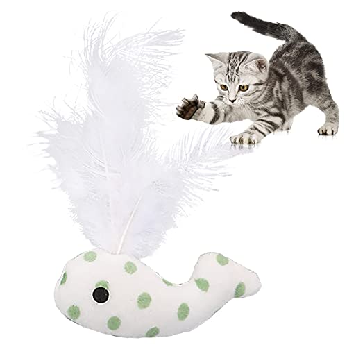 QWEQWE Divertido Gato Juguete de caña de Pescar Gatito Gato de Gato Pet PETH Rainbow Streamer Gato Interactivo Gato Varita con Juguetes de Plumas para Gatos (Color : 3)