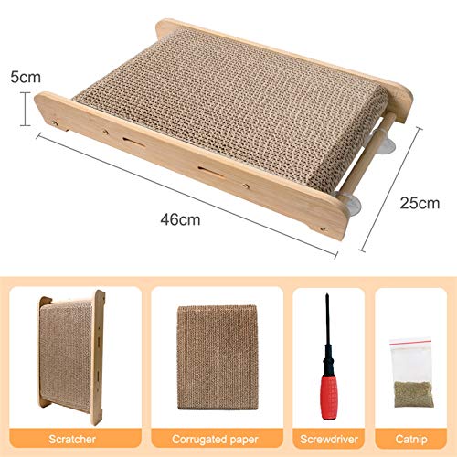 QWEQWE Gato rasguño Tablero Papel Gatos Gatito raspador Postes Estera de Madera Mascota Juguetes Cama Scratch sofá Muebles pulsador de uñas molienda (Color : Board)