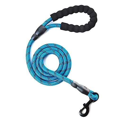 QWEQWE Transporte de Correa de Perro Grande Duradero Cuerda de Cuerda Media Grande Cuello de Perro Correa Cuerda de Plomo Fuerte para Rottweiler (Color : Blue, Size : 1.5m)