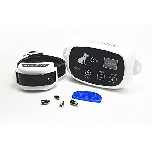 QXbecky - Sistema de contención para perros pequeños - Valla eléctrica sin cables - Electrónica - Impermeable - Transmisor recargable - Formación ajustable - Herramienta AU