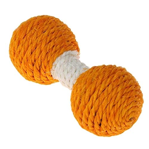 QYPT Petstages Juguetes for mascotas Suministros 3 PCS gatito Ingenio Juego Chew arañazos captura de sisal Bola mascotas mancuernas interactivos de formación Juguetes (Naranja) ( Color : Orange )