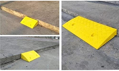 Rampa Rampas de bordillo Portada portátil Pad Scooter Bicicleta Rampas Seguridad de la bicicleta Plastic A Ramps Ramps Rampas Hospital Amening Hogar Umbral Rampas (Color : Yellow)