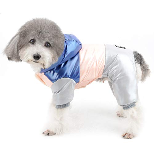 Ranphy Chaqueta de Forro Polar Impermeable para Perro con Capucha, Abrigo para niños y niñas, Ropa de Invierno, cálida, Acolchada, con Capucha, Cortavientos, para Ropa de Clima