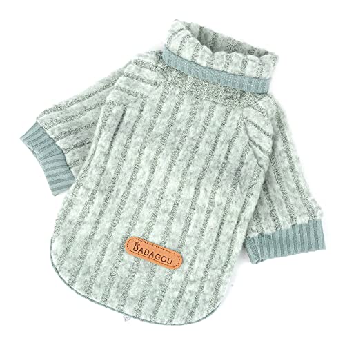 Ranphy Ropa de invierno para perros pequeños, suéter de lana para cachorros, cuello de tortuga, suéter de punto cálido, sudadera para perrito, abrigo suave para peluches, chihuahua, yorkshire caniche