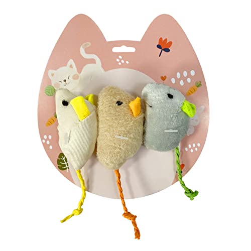 Ratones gato juguetes de peluche ratón para interior gatos gatito gatera ratas interactivas juguetes para entrenamiento de captura y juego resistente a las mordeduras