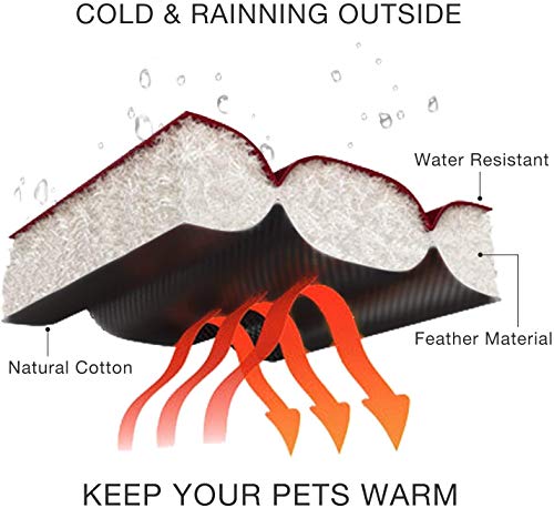 RC GearPro Chaqueta con Capucha para Mascotas Perro Abrigo de Invierno cálido a Prueba de Viento Mantenga Ropa Abrigada para Perros (L, Gris)