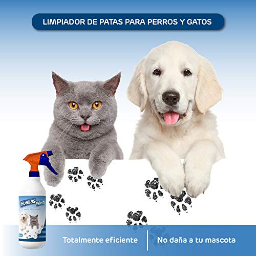 Rc Ocio Limpiador Patas de Perro y Gato Limpia Patas para Perros y Gastos no irritante con Aloe Vera cuida limpiapatas/Protector de Almohadillas (Formato 1Litro / 5 litros) (1 Litro)