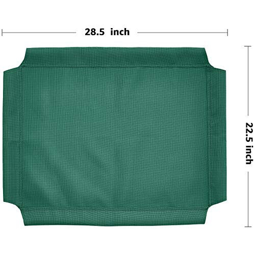 Recambio de cubierta para la cama para mascotas anticalor elevada de Amazon Basics, Pequeño, Verde