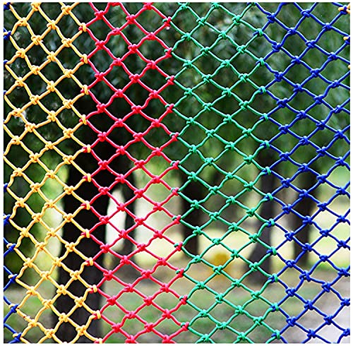 red balcon Outdoor Cargo Net Kids Swing Peach Cerca de Malla, Foto Decoración de la pared Ropa de cuerda, Stair Protective Net, Niño Escalada Net Nylon Color Net Playground ( tamaño : 3x7m(9x22ft) )