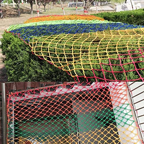 red balcon Outdoor Cargo Net Kids Swing Peach Cerca de Malla, Foto Decoración de la pared Ropa de cuerda, Stair Protective Net, Niño Escalada Net Nylon Color Net Playground ( tamaño : 3x7m(9x22ft) )