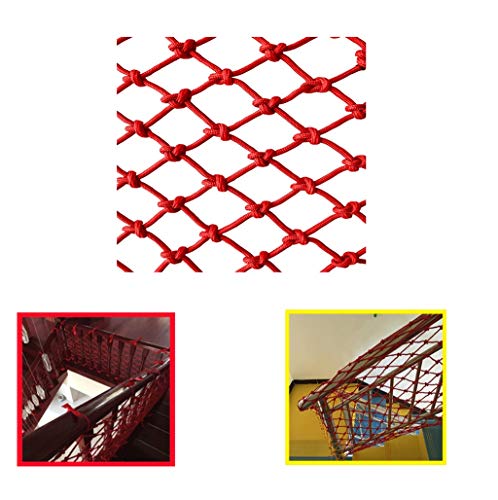 Red de Protección Válida para Múltiples Usos Ideal Red de Seguridad For Niños Rojo Red de Protección Escaleras Red Resistente A Los Golpes Balcón Valla Neto Foto Decoración de Pared Cuerda Gruesa 4mm