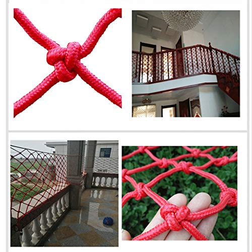 Red de Protección Válida para Múltiples Usos Ideal Red de Seguridad For Niños Rojo Red de Protección Escaleras Red Resistente A Los Golpes Balcón Valla Neto Foto Decoración de Pared Cuerda Gruesa 4mm