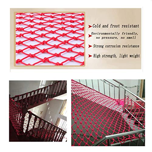 Red de Protección Válida para Múltiples Usos Ideal Red de Seguridad For Niños Rojo Red de Protección Escaleras Red Resistente A Los Golpes Balcón Valla Neto Foto Decoración de Pared Cuerda Gruesa 4mm