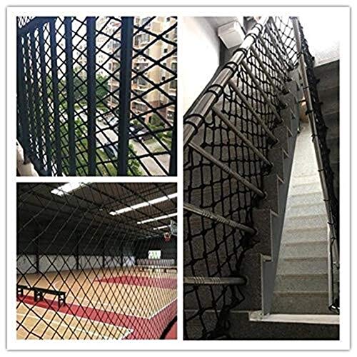 Red de Protecciónon Red de Seguridad para niños, Red anticaída para escaleras de Balcones caseros Red de Barrera al Aire Libre, Red de fútbol, Una Red de Seguridad para niños. Negro 6 mm de diámetro