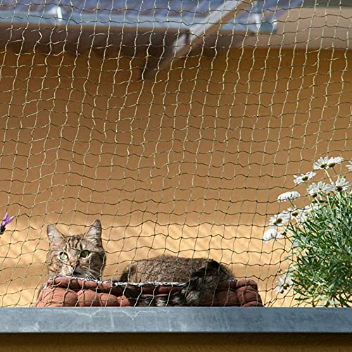 Red De Seguridad Para Gatos Red De Grilla De Protección Transparente Red Antiescape Valla De Seguridad Para Balcón Ventana Y Terraza Se Puede Cortar(Size:3x6m/9.84ft x 19.68ft,Color:Diamante)