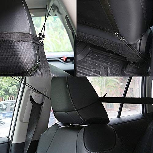 Red divisora de malla para perro con cuerda de ajuste Mascota Perro Red Rejilla Auto Asiento Trasero Cubierta Protectora De Coche Malla Red Barrera