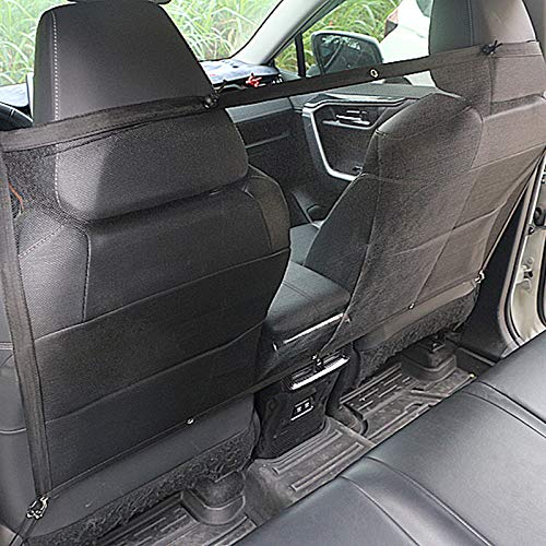 Red divisora de malla,Mascota Perro Red Rejilla Auto Asiento Trasero Cubierta Protectora De Coche Malla Red Barrera,cuerda de ajuste y gancho, apta para camionetas SUV y coche pequeño