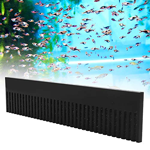 Regalo de verano 8.9x2x1.6in negro previene el organismo del acuario peine del tanque de peces, peine de desbordamiento del tanque de peces, peine de rebosadero de acrílico para evitar el desbordamien