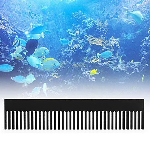 Regalo de verano 8.9x2x1.6in negro previene el organismo del acuario peine del tanque de peces, peine de desbordamiento del tanque de peces, peine de rebosadero de acrílico para evitar el desbordamien