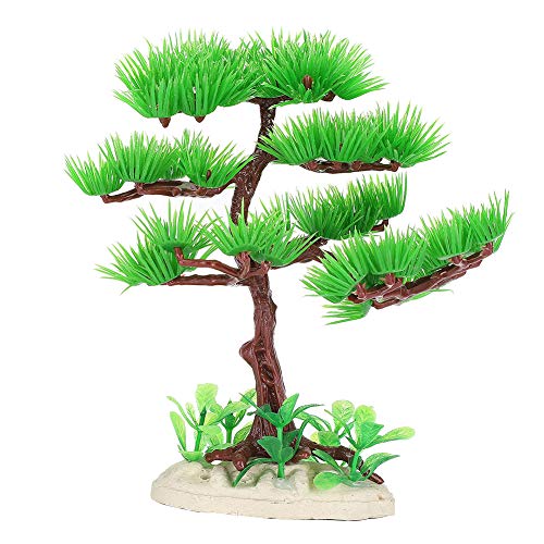 Regalo de Verano Pino Artificial de plástico para Acuario, Adorno Vegetal para Acuario, árbol para Acuario(Jungle Nao Pine)