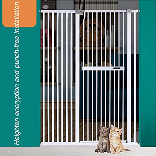 Retractable Stair Gate -Stair Gates for Dogs Extra Tall Dog Gate 76-82cm Wide 151cm Extra Tall | Unique 90° Two Way Open/Stay Door Auto Close Function (Suitable for 182)