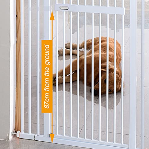 Retractable Stair Gate -Stair Gates for Dogs Extra Tall Dog Gate 76-82cm Wide 151cm Extra Tall | Unique 90° Two Way Open/Stay Door Auto Close Function (Suitable for 139)