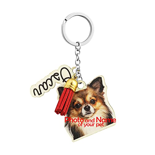 Retrato De Mascota De Madera Personalizado Llavero De Retrato De Mascota De Madera Personalizado Llavero De Foto De Mascota Personalizado, Llavero Colgante De Foto De Perro Gato