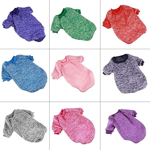 RFDFG Invierno Caliente Algodón Mascota Perro Sudaderas Sudadera Mascota Abrigo Chaqueta Ropa roupas para Cachorro Para Perros Pequeños XS-XXL 9 Colores,Púrpura,S