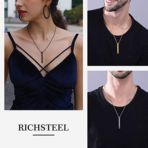 Richsteel Colgante Ceniza Personalizado Colgantes para Cenizas con Piedra de Nacimiento Collar relicario Humana Perro Siempre Conmigo