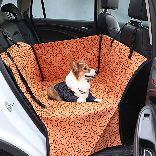 Riloer Funda para asiento de coche para mascotas, perros, gatos, SUV, camión, forro Oxford impermeable