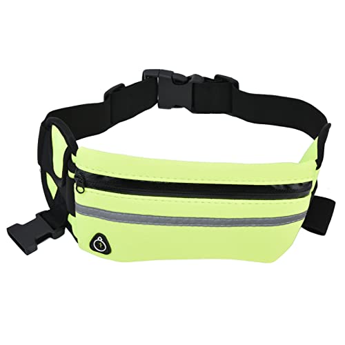 Riñonera Correa para perro, Cintura Correa para perro Cómodo Durable Deportes Reflectante Ligero para pasear perro Pasto verde