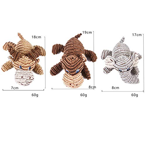 RKWEI Juguete De Peluche Chirrido,Juguetes para Perros Juguete De Peluche Juguete Suave Mono Pequeño Juguetes para Masticar Cachorro Sonido De Peluche Tortuga Pez Payaso Ganado Pet-M