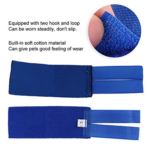 Rodillera para mascotas, 2PCS/Set Tirantes para las piernas delanteras del perro Carpal Support Pet Wrist Guard para perros con artritis y lesiones(L-Pata delantera azul)