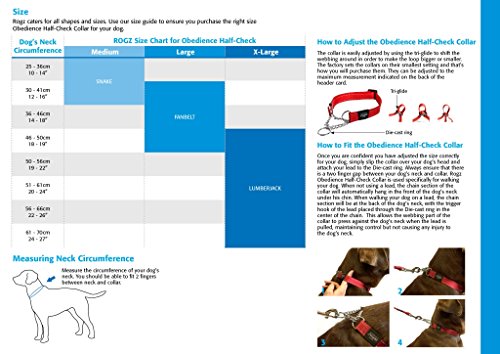 Rogz Utilidad Grande 3/4-inch Reflectante Fanbelt obediencia Half-Check Collar de Perro