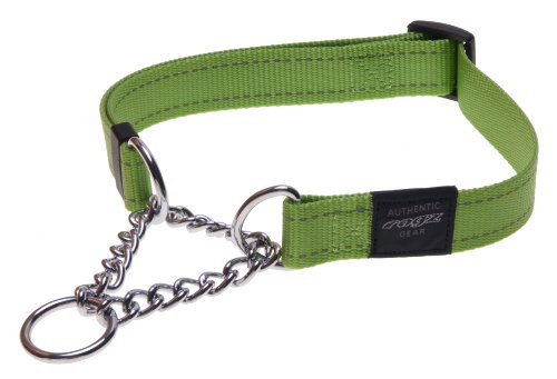 Rogz Utilidad Grande 3/4-inch Reflectante Fanbelt obediencia Half-Check Collar de Perro