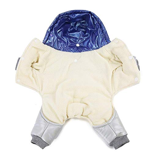 Ropa para Perros Espesar Invierno Ruso Cálido Cachorro con Capucha Abrigo para Mascotas Chaqueta para Perros Mono Ropa de Arco Iris Trajes de Monos (Color: Azul, Talla: XX-C) (Morado X) Ropa para ma