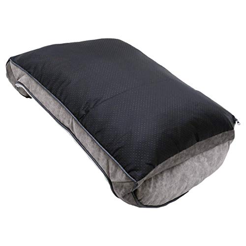 Rosewood - Cama para perros, lavable a máquina, cama para perros de gamuza sintética forrada de vellón súper suave, gris, mediana - 68 cm