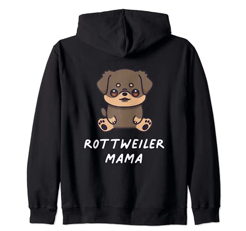 Rottweiler Mamá Kawaii Dog Cachorro Perro Dueño del perro Sudadera con Capucha