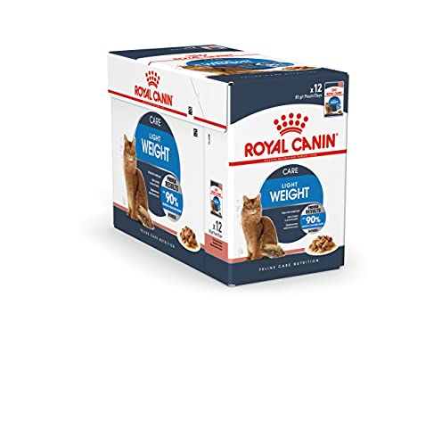 Royal Canin Comida para gatos Ultra Light, pack de 12