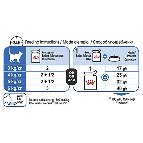 ROYAL CANIN Indoor Sterilised, Bocaditos en Salsa, Caja 12 x 85 gr