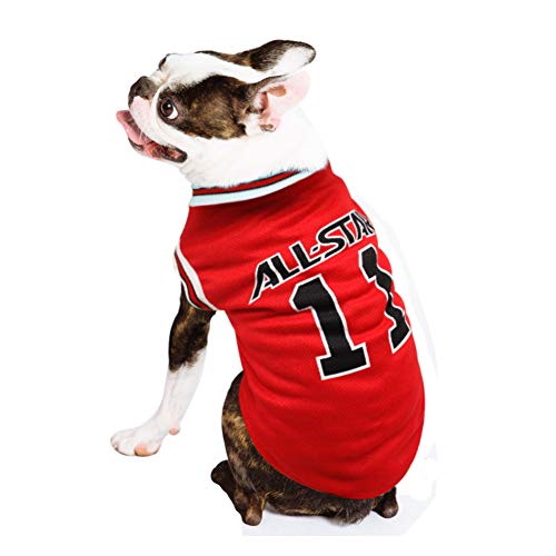 RTEAQ Ropa Mascotas Ropa para Perros de Verano Chaleco para Perros Transpirable Camiseta Ropa Deportiva Perros Gato Paño de Baloncesto para Perros pequeños y medianos Cachorro Pitbull