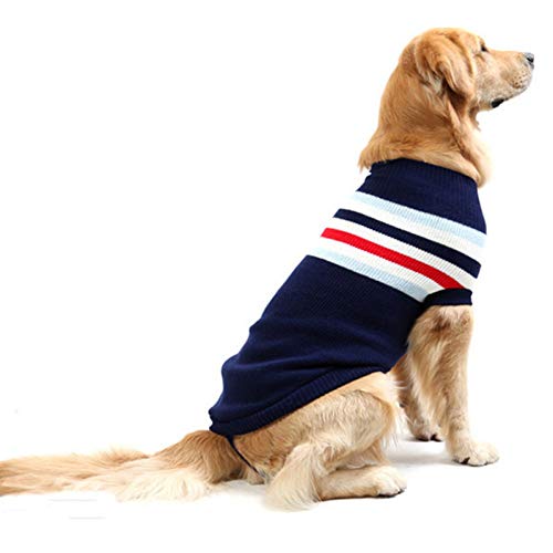 RTEAQ Ropa Mascotas Suéter de Perro Grande Labrador Golden Retriever Jumper Suéteres de Punto para Ropa de Jersey de Perro Grande Suéter de Mascota de Invierno Perro Ropa Perros