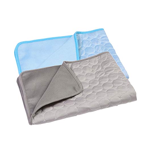 Ruankenshop Alfombra Refrescante Perro Manta Refrigerante Perro Perro Estera Fresca Gato Mat Almohada de refrigeración para Perros Genial Cama del Perro Gris,62