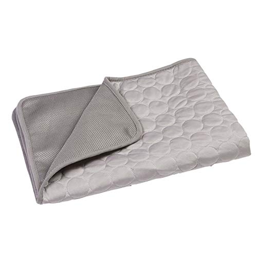 Ruankenshop Alfombra Refrescante Perro Manta Refrigerante Perro Perro Estera Fresca Gato Mat Almohada de refrigeración para Perros Genial Cama del Perro Gris,62