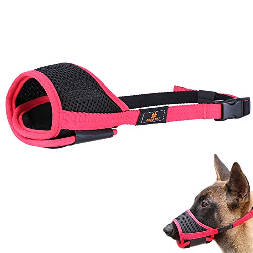 Ruankenshop Bozal Perro Pequeño Bozal para Perros Bozales de Perro para Evitar Comer Anti ladridos bozal De la Boca Bozales de Perro para Evitar morder Red,Small