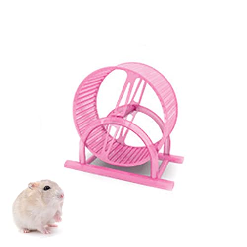 Rueda De Ejercicios De Hamster Tranquilo, Rueda De Giro Silent Spinner para Hamsters, Gerbos, Ratones, Mascota Pequena Rosa