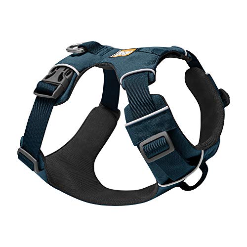 RUFFWEAR Arnés para Perros Front Range, Perros Medianos, Diseño Antitirones, Reflectante y Acolchado, Color Luna Azul, Mediano