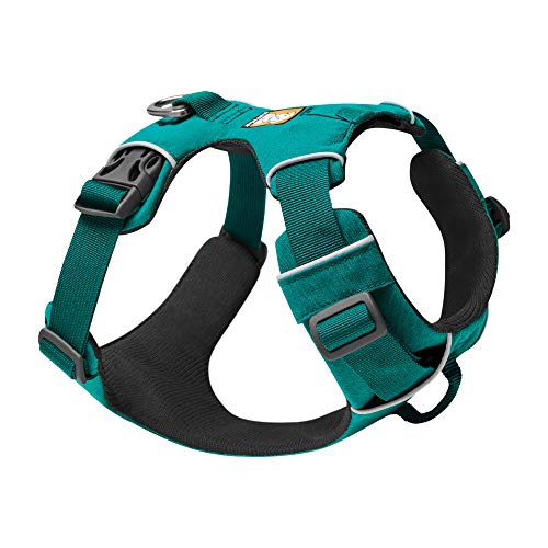 RUFFWEAR Arnés para Perros Front Range, Perros Muy Pequeños, Diseño Antitirones, Reflectante y Acolchado, Color Verde Aurora, X-Pequeño