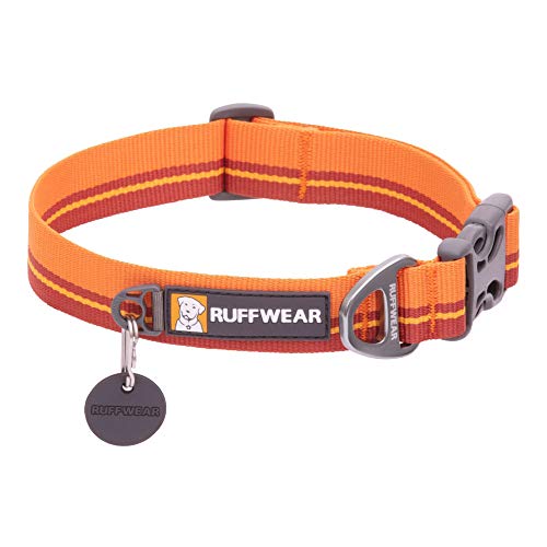 Ruffwear Collar para Perro Modelo Flat out, Diseño Clásico para Perros de Tamaño Mediano, Tamaño Ajustable: Mediano (36-51 cm/14-20 in), Color Horizonte Otoñal